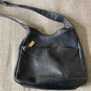 Black Leather Shoulder Bag